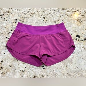 lululemon athletica Magenta Speed Up Shorts